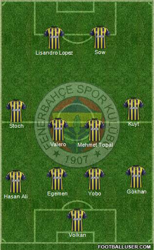 Fenerbahçe SK Formation 2012