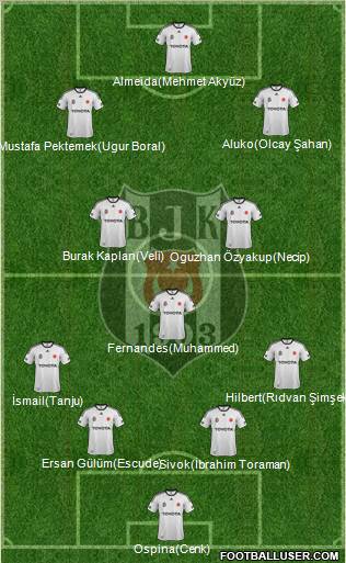 Besiktas JK Formation 2012