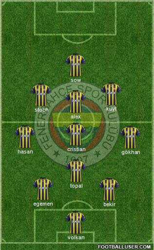 Fenerbahçe SK Formation 2012