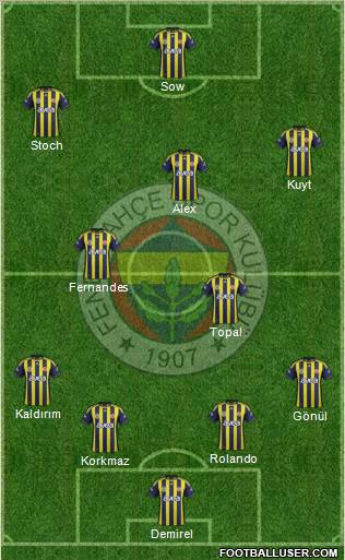 Fenerbahçe SK Formation 2012