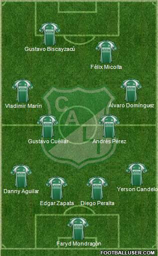 AC Deportivo Cali 4-4-2 football formation