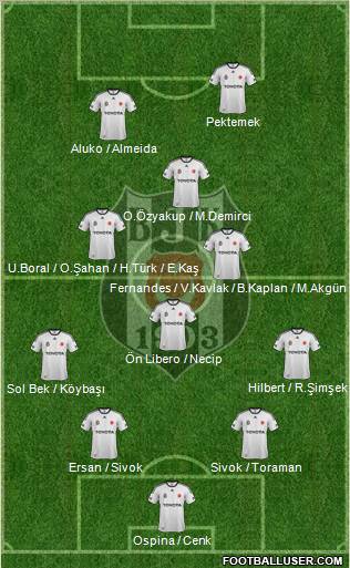 Besiktas JK Formation 2012
