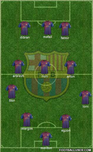F.C. Barcelona Formation 2012
