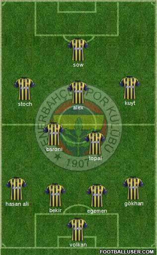 Fenerbahçe SK Formation 2012