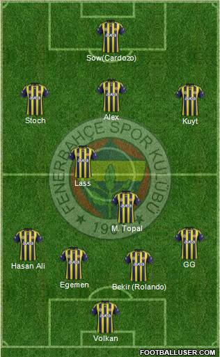 Fenerbahçe SK Formation 2012