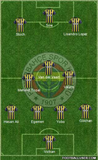 Fenerbahçe SK Formation 2012
