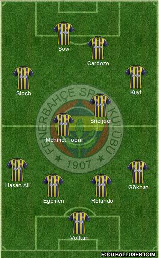 Fenerbahçe SK Formation 2012