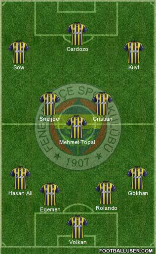 Fenerbahçe SK Formation 2012