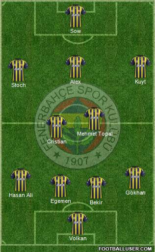 Fenerbahçe SK Formation 2012