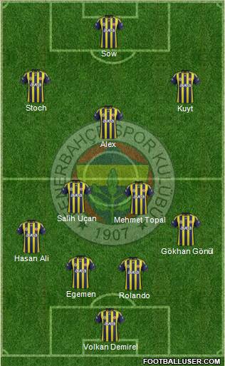 Fenerbahçe SK Formation 2012