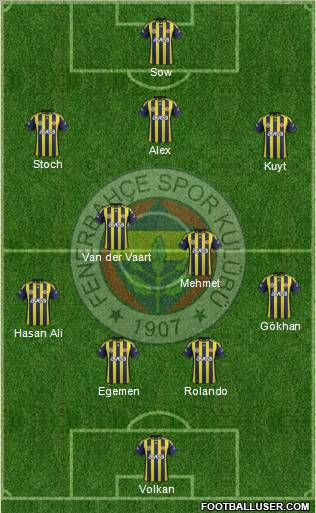 Fenerbahçe SK Formation 2012