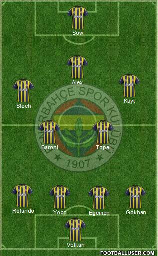 Fenerbahçe SK Formation 2012