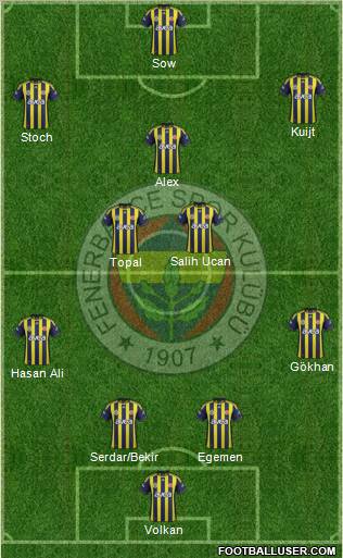 Fenerbahçe SK Formation 2012
