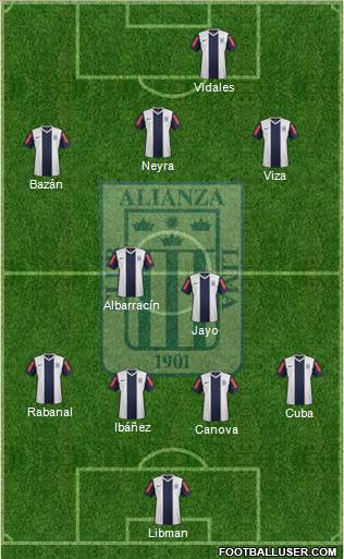 C Alianza Lima football formation