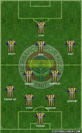 Fenerbahçe SK Formation 2012