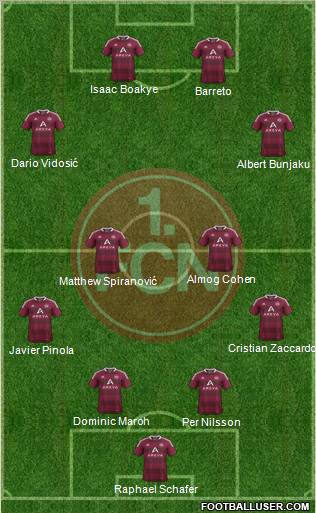 1.FC Nürnberg Formation 2012