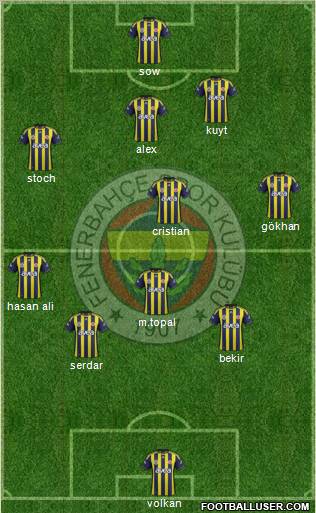 Fenerbahçe SK Formation 2012