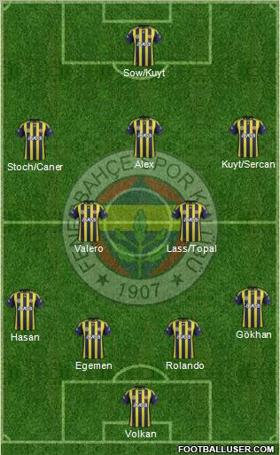 Fenerbahçe SK Formation 2012