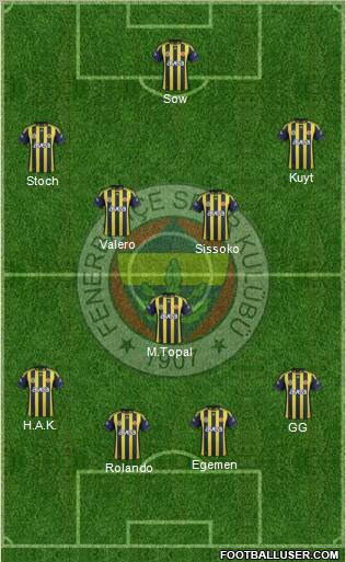 Fenerbahçe SK Formation 2012