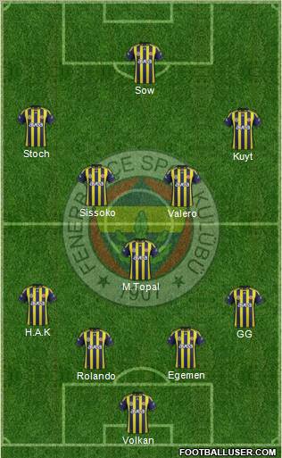 Fenerbahçe SK Formation 2012