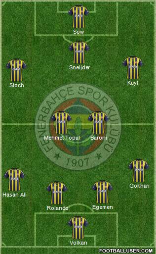 Fenerbahçe SK Formation 2012
