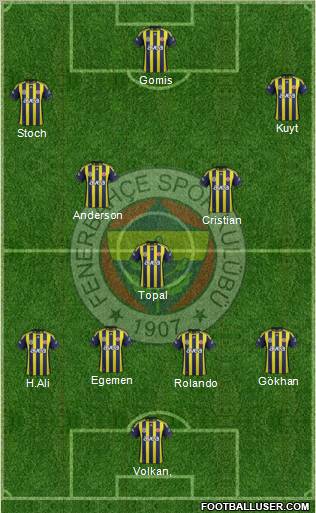 Fenerbahçe SK Formation 2012