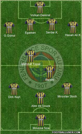 Fenerbahçe SK Formation 2012