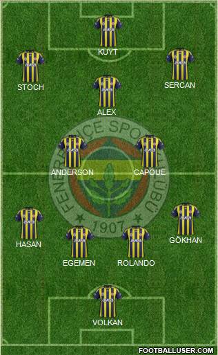 Fenerbahçe SK Formation 2012