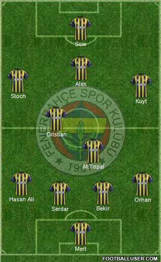 Fenerbahçe SK Formation 2012