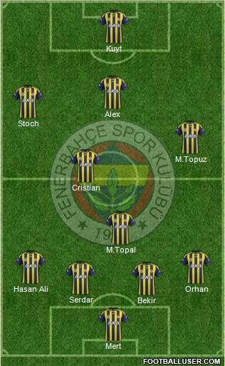 Fenerbahçe SK Formation 2012