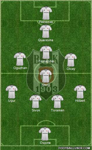 Besiktas JK Formation 2012