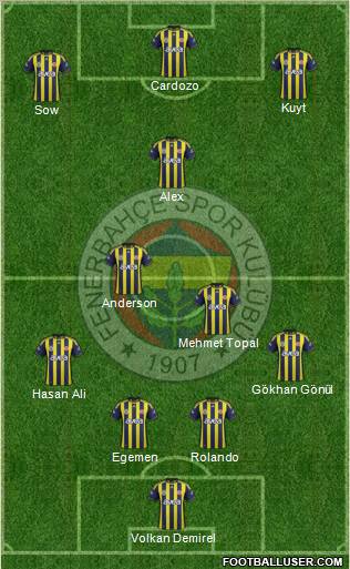 Fenerbahçe SK Formation 2012