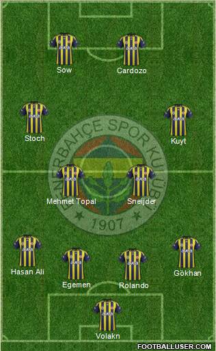Fenerbahçe SK Formation 2012