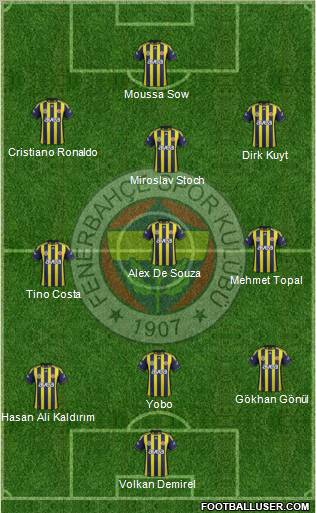 Fenerbahçe SK Formation 2012