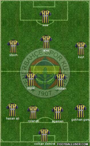 Fenerbahçe SK Formation 2012