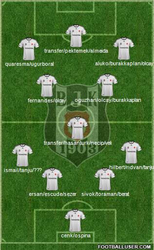 Besiktas JK Formation 2012