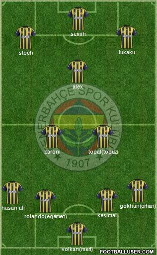 Fenerbahçe SK Formation 2012
