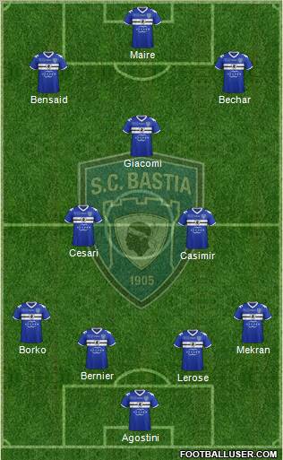 Sporting Club Bastia Formation 2012
