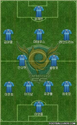 Daegu FC Formation 2012