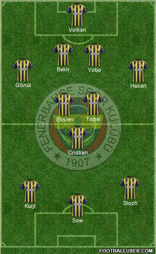 Fenerbahçe SK Formation 2012