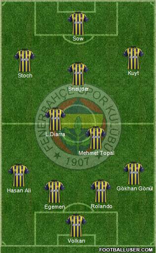 Fenerbahçe SK Formation 2012