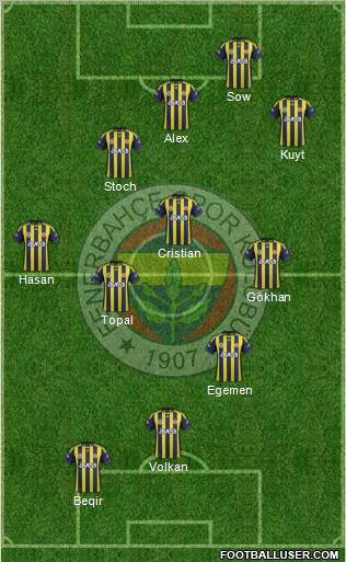 Fenerbahçe SK Formation 2012
