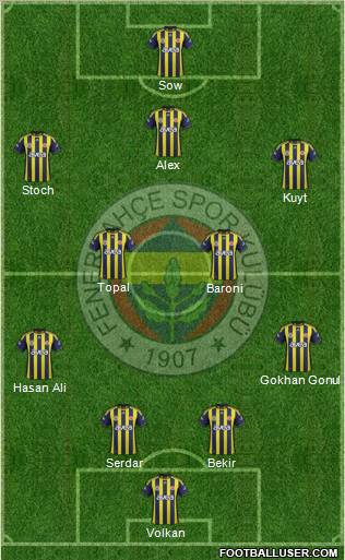Fenerbahçe SK Formation 2012