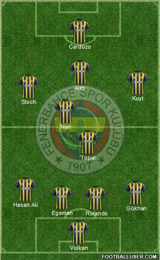 Fenerbahçe SK Formation 2012