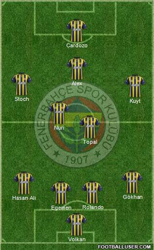 Fenerbahçe SK Formation 2012