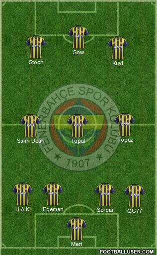 Fenerbahçe SK Formation 2012
