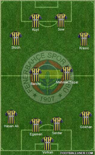 Fenerbahçe SK Formation 2012