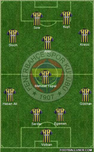 Fenerbahçe SK Formation 2012