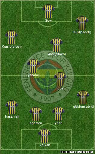 Fenerbahçe SK Formation 2012