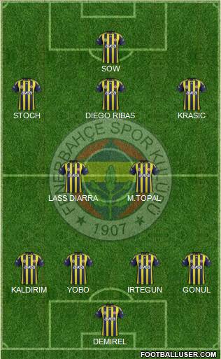 Fenerbahçe SK Formation 2012